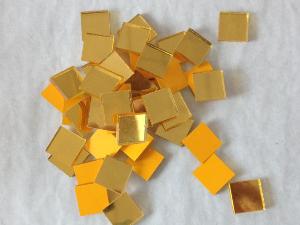 Jaune gold mosaïque like gold lisse 1.5 cm précieux vendu à l'unité