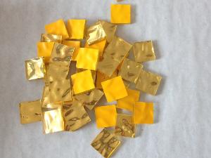 Jaune doré mosaïque like gold martelé 1.5 cm précieux vendu à l'unité