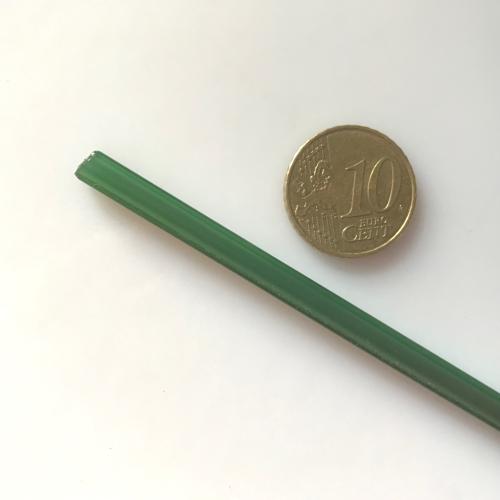 Millefiori vert tige de verre trapèze pour mosaïque diamètre de 4 à 6 mm 30 cm