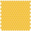Jaune orange hexagone mosaque maux mat satin par 2M soit 70.50 le M