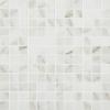 Blanc marbre Calacatta mosaque maux mat par plaque 31.7 cm