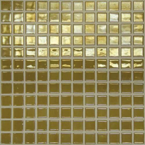 Doré gold nacré gloss metalico mosaïque 2.5 cm émaux par plaque 31,5 cm