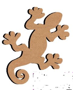 Gecko n°4 12 par 16 cm support bois pour mosaïque