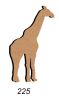 Girafe 18 par 10 cm support bois mdf pour mosaque