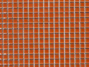 Orange micro mosaïque brillant par plaque 30 cm