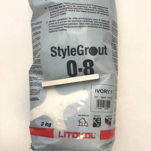 Beige ivoire ivory 1 ciment joint Litokol stylegrout 0-8 mm style grout hydro plus par 3 kilos