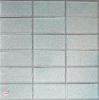 Argent mosaïque gris satiné rectangle 48 mm par 98 mm  8 mm épaisseur mosaïque émaux vetrocristal par plaque