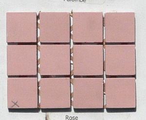 Rose clair 2 par 2cm mosaïque grès antique paray par 100g