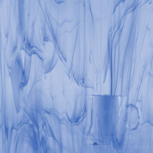 Bleu moyen marbré translucide verre vitrail spectrum 339-1 plaque de 30 par 19 cm environ