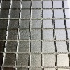 Gris argent lisse satiné carrés 2.5 cm épaisseur 4 mm mosaïque émaux par 18 carreaux