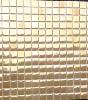 Jaune doré mosaïque Urban chic lisse émaux carré 2.4 cm lisse plaque 32.5 cm enHT-K