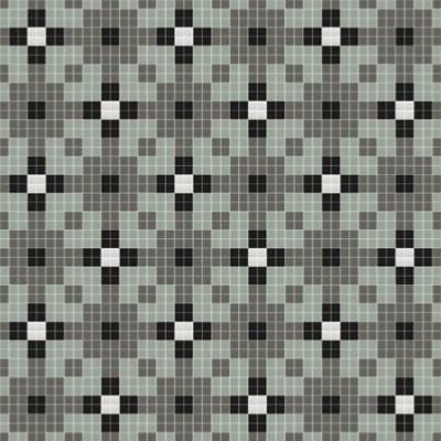 Mosaïque carrelage décor Mesh noir blanc  et gris 4 cm par 1 M²