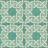 Mosaïque décor Arabesque MASCATE A tressage vert turquoise par 9 M²