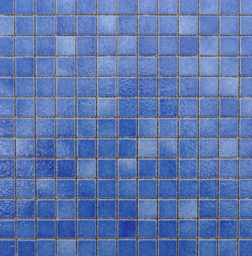 Bleu moyen / aster mosaïque Briare par plaque 34 cm
