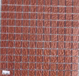 Brun cuivre martelé mosaïque vetrocristal  2.5cm par 100g