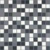 Noir gris foncé et gris clair mat mosaïque émaux plaque 31,7 cm