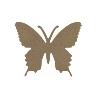 Papillon printanier 15 par 12 cm support bois pour mosaque