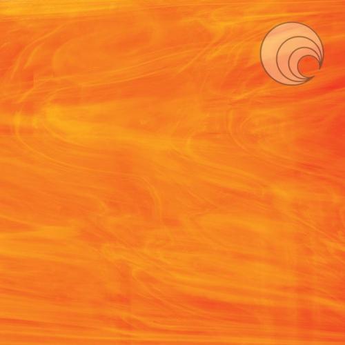 Orange marbré oceanside S96 fusing verre marbré opaque 377-1 plaque de 20 par 30 cm environ