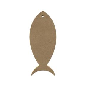 Poisson sardine support bois 17 par 7 cm pour mosaïque