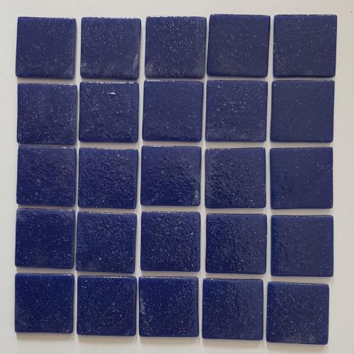 Bleu cobalt granité uni ASON 3 cm mosaïque émaux par 25 carreaux