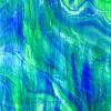 Bleu et vert marbr translucide verre lisse 197LL plaque de 20 par 30 cm