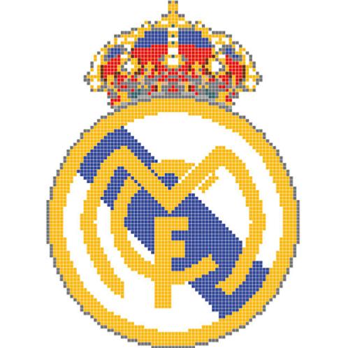 Mosaïque décor équipe de foot Real Madrid fond au choix de 179 par 245 cm