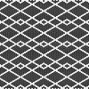 Mosaïque décor PIZZICATO hexagone noir et blanc mat satiné par 1 M²