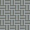 Mosaïque carrelage décor cotton tressage tissu noir et blanc  4 cm par 1 M²