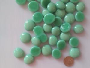 Vert bille de verre plate vert jade porcelaine 20 mm par 200 grammes