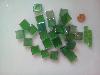 Vert foncé Smalto dalle de verre translucide 2 cm par 200 grammes