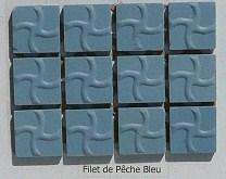 Bleu filet de pêche 2 cm antidérapant mosaïque grès antique paray par 100g