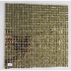 Jaune mosaïque miroir doré mix brillant lisse et martelé 1cm par plaque 30 cm