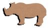 Rhinocros 15 cm support bois pour mosaque