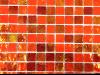 Orange flamme mosaïque mix miroir par 25 carreaux de 1.5 par 1.5cm