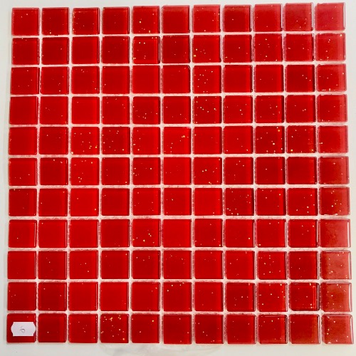 Rouge météores dorées mosaïque paillette vetrocristal 2.5 cm par 100g