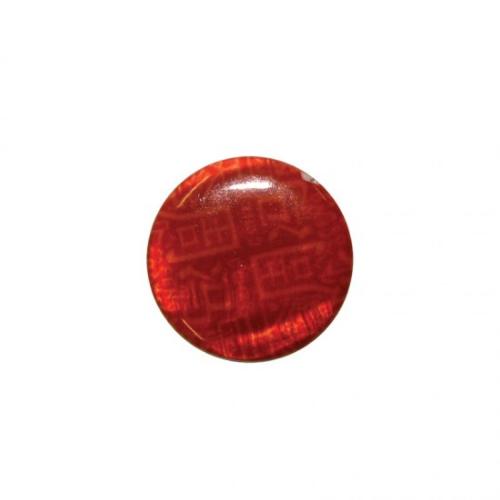 Cabochon perle en nacre 24 mm ronds rouge orange par 8 unités