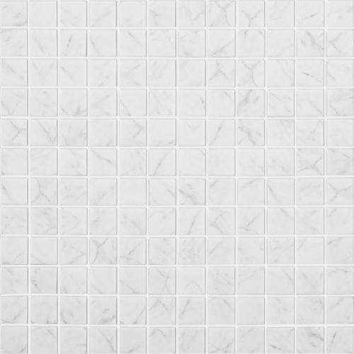 Blanc gris marbre Carrara mosaïque émaux mat par plaque 31.7 cm
