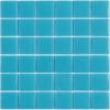Bleu azur cyan foncé MIERA mosaïque émaux brillant pleine masse plaque 33 cm collé HTK