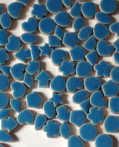 Bleu cyan déco micro mosaïque bleu brillant par 50g