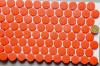 Orange terracotta rond pastille mosaïque émaux brillant par 100g
