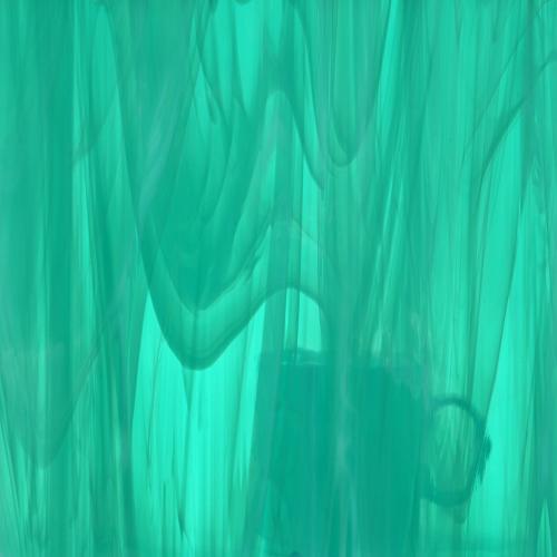 Vert turquoise  translucide nuageux Océanside plaque de 30 par 30 cm