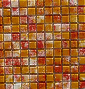 Orange foncé mosaïque art vintage vetro-cristal 2.5 cm par 100g