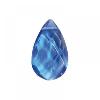 Bleu clair saphir Pampille goutte ronde en cristal taillé 25 par 15 mm par 25 unités