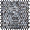 Noir hexagone mosaïque émaux brillant AMBIENT TEXTURAS par M²