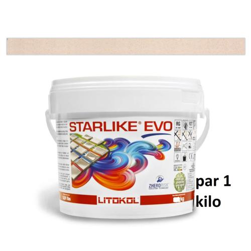 Beige starlike résine epoxy blanc cassé pierre travertin  evo 205 par 1 kilo