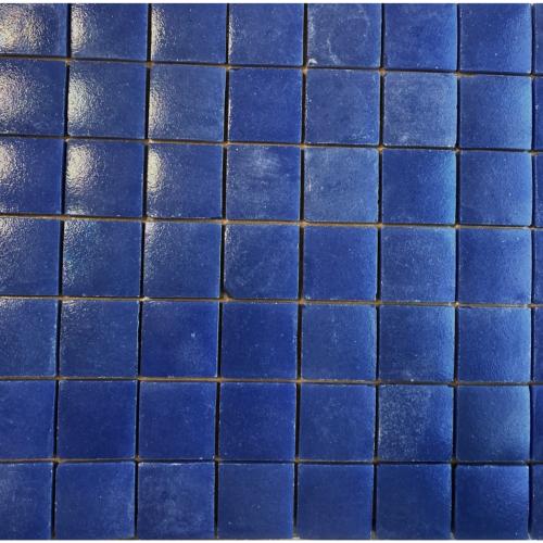 Bleu lavande foncé uni mosaïque émaux MAT satiné bord droit 2,3 cm par plaquette 20 carreaux