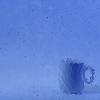 Bleu moyen translucide cathdrale martel verre plaque de 30 par 20 cm
