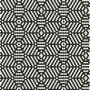 Mosaïque décor BOSSA hexagone noir et blanc mat satiné par 1 M²