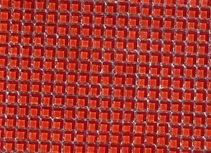 Rouge orange micro mosaïque vetrocristal par 64 carreaux
