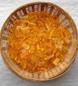 Jaune orange mosaïque smalt translucide TR208 par 100g